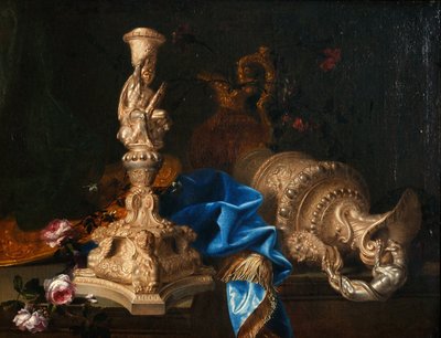 Still Life with Chandelier by Meiffren Comte